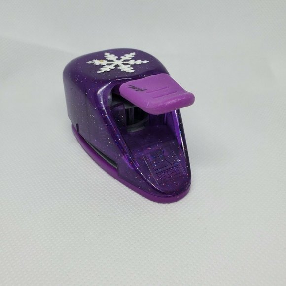Purple Glitter EK Success Snowflake Pop Up Craft Paper Shaper Scrapbooking - Picture 3 of 12